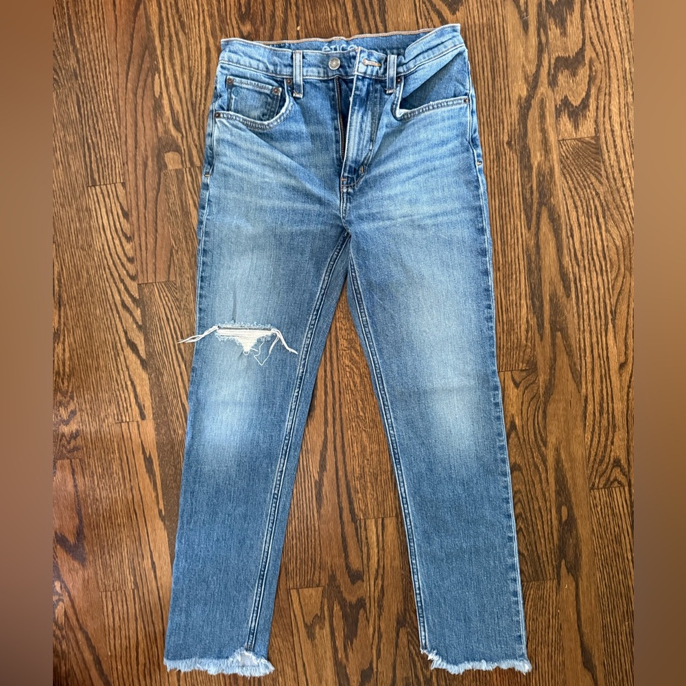 ** Etica Scarlet Mid Rise Slim Blue Denim Jeans **